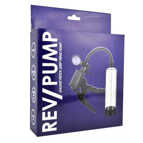 Rev-Pump Gauge Pistol Grip Penis Pump – Precision Suction for Growth & Performance