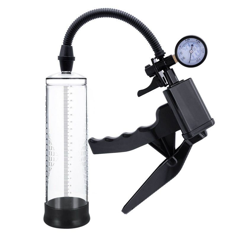 Rev-Pump Gauge Pistol Grip Penis Pump – Precision Suction for Growth & Performance