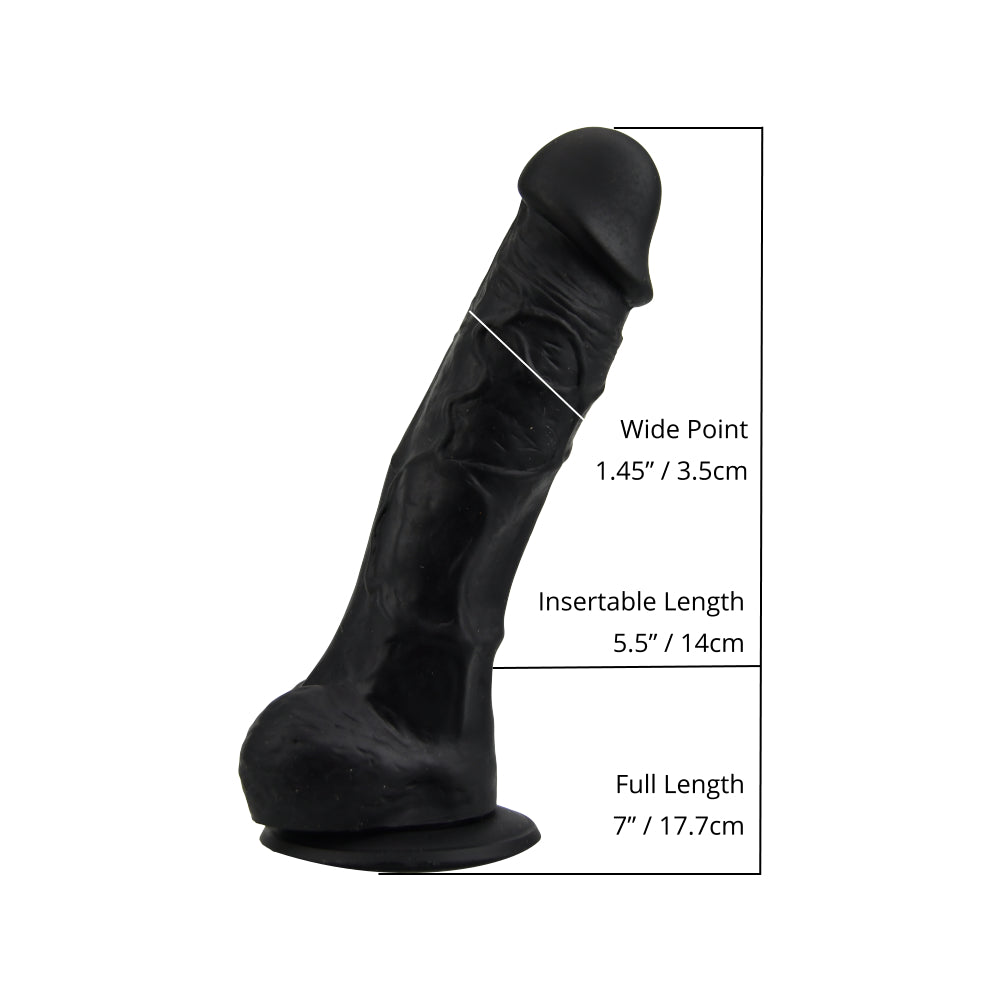 Joy 7-Inch Realistic Silicone Dildo with Suction Cup & Balls – Lifelike & Body-Safe