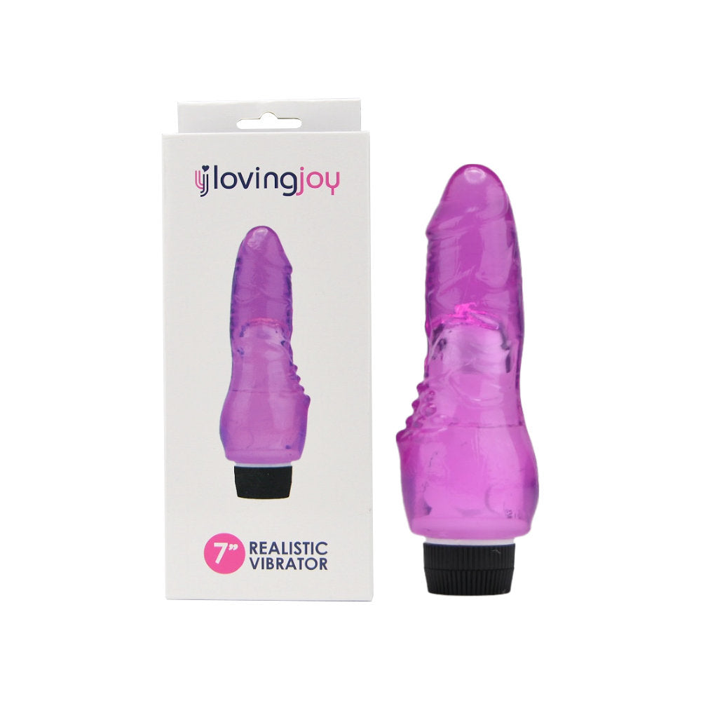 Loving Joy 7 Inch Realistic Vibrator - Purple
