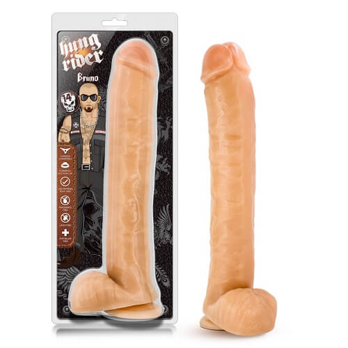 Hung Rider 14-Inch Large Realistic Dildo with Suction Cup – Ultra-Thick & Lifelike