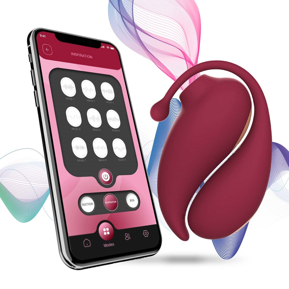Inspiration Clitoral Suction Stimulator & Vibrating Egg – Dual Pleasure System with App Control