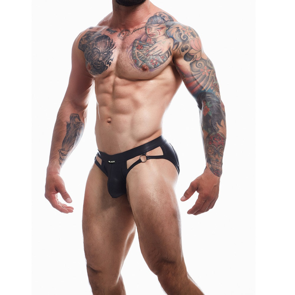 Dungeon Black Leatherette Jockstrap – Bold, Comfortable, and Stylish