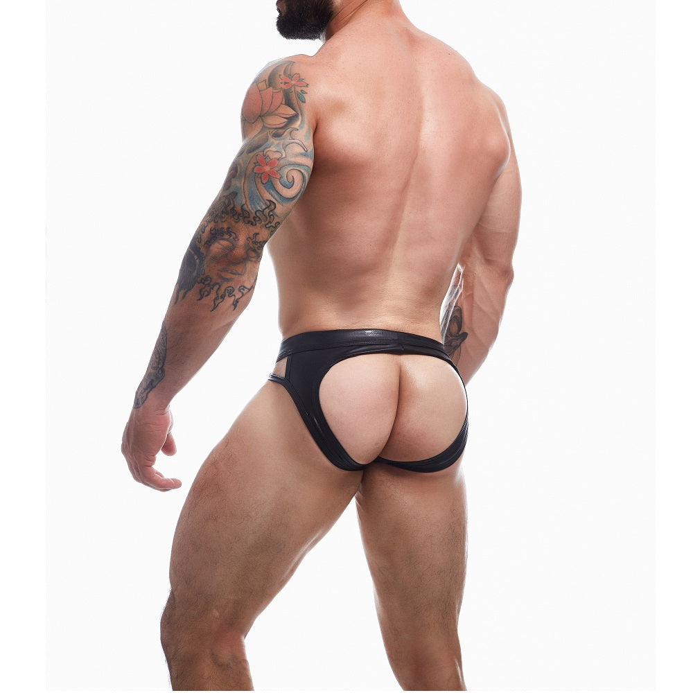Dungeon Black Leatherette Jockstrap – Bold, Comfortable, and Stylish
