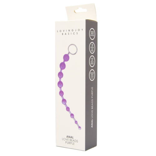 Loving Joy Anal Love Beads - Black & Purple