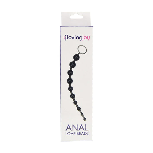 Loving Joy Anal Love Beads Black – Flexible Beginner Anal Toy 32cm