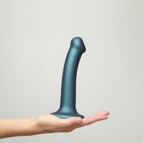 Strap-On-Me Duck Egg Blue Metallic Shine Mono Density Dildo – Stylish & Body-Safe Pleasure