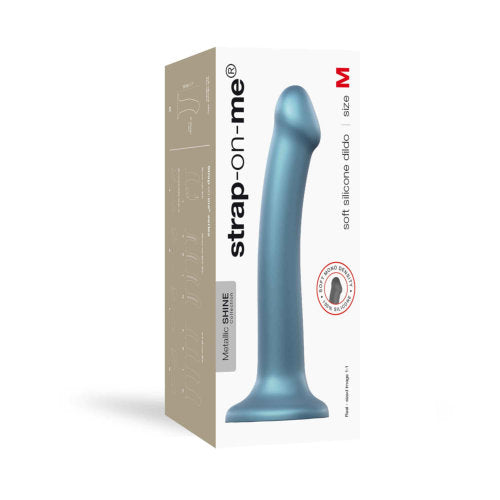 Strap-On-Me Duck Egg Blue Metallic Shine Mono Density Dildo – Stylish & Body-Safe Pleasure