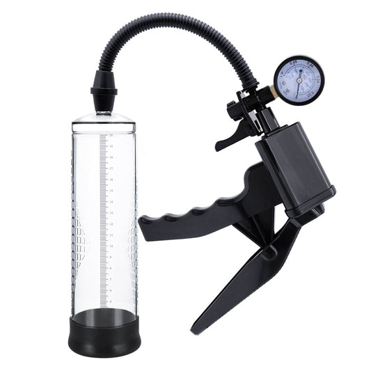 Rev-Pump Gauge Pistol Grip Penis Pump – Precision Suction for Growth & Performance
