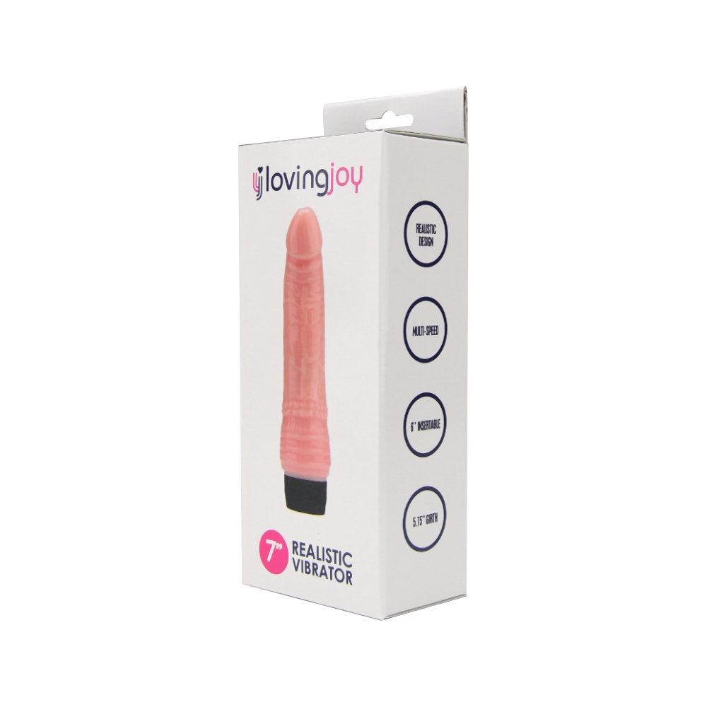 Loving Joy 7 Inch Realistic Vibrator - Vanilla