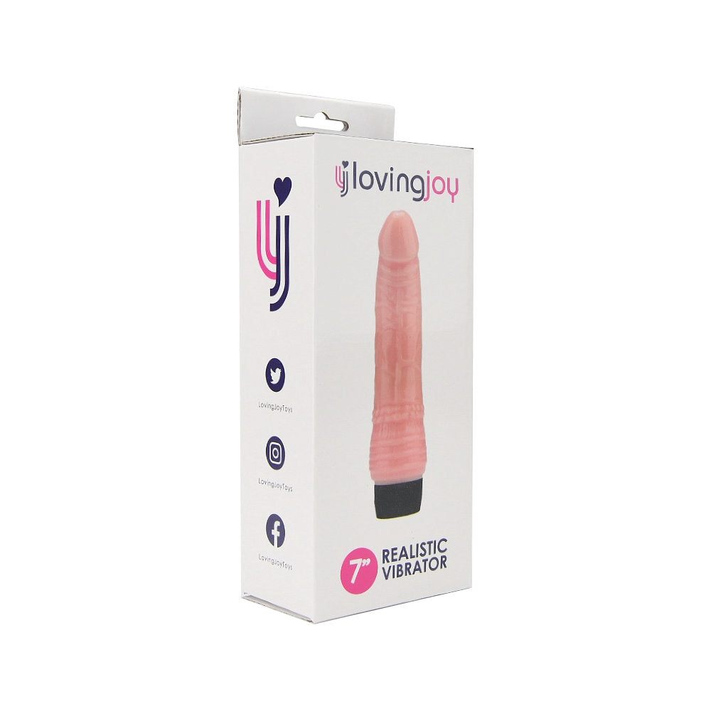 Loving Joy 7 Inch Realistic Vibrator - Vanilla