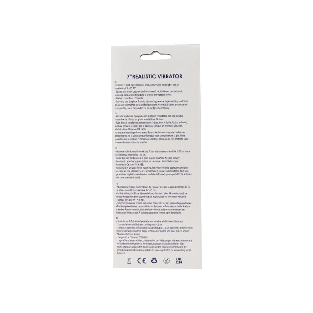 Loving Joy 7 Inch Realistic Vibrator - Vanilla