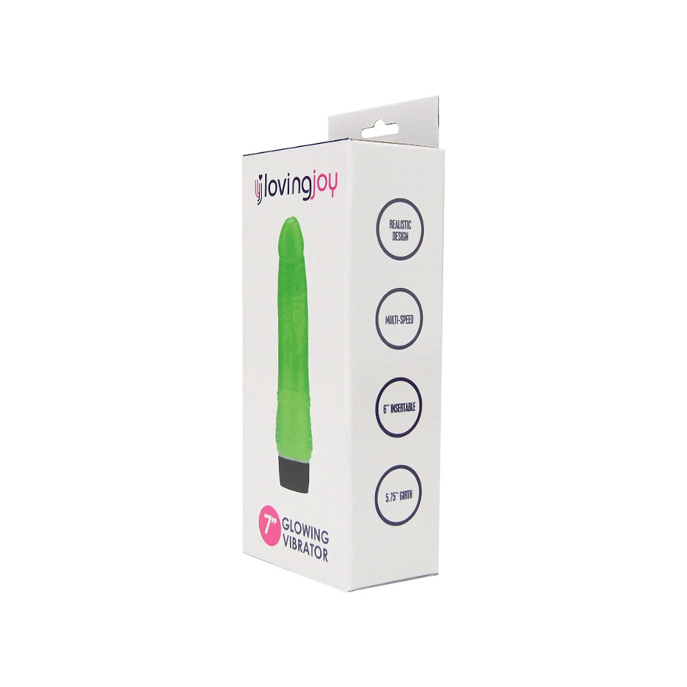 Loving Joy 7 Inch Realistic Vibrator - Glow in the Dark