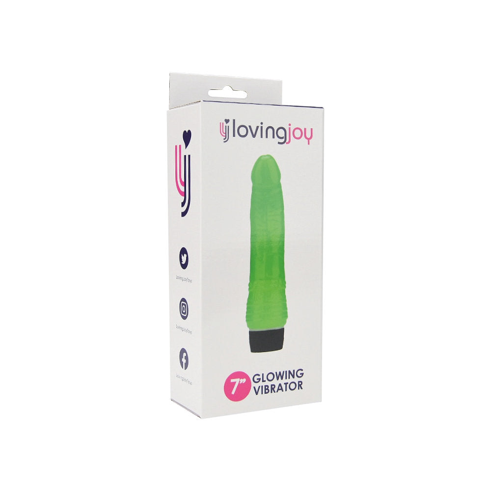 Loving Joy 7 Inch Realistic Vibrator - Glow in the Dark