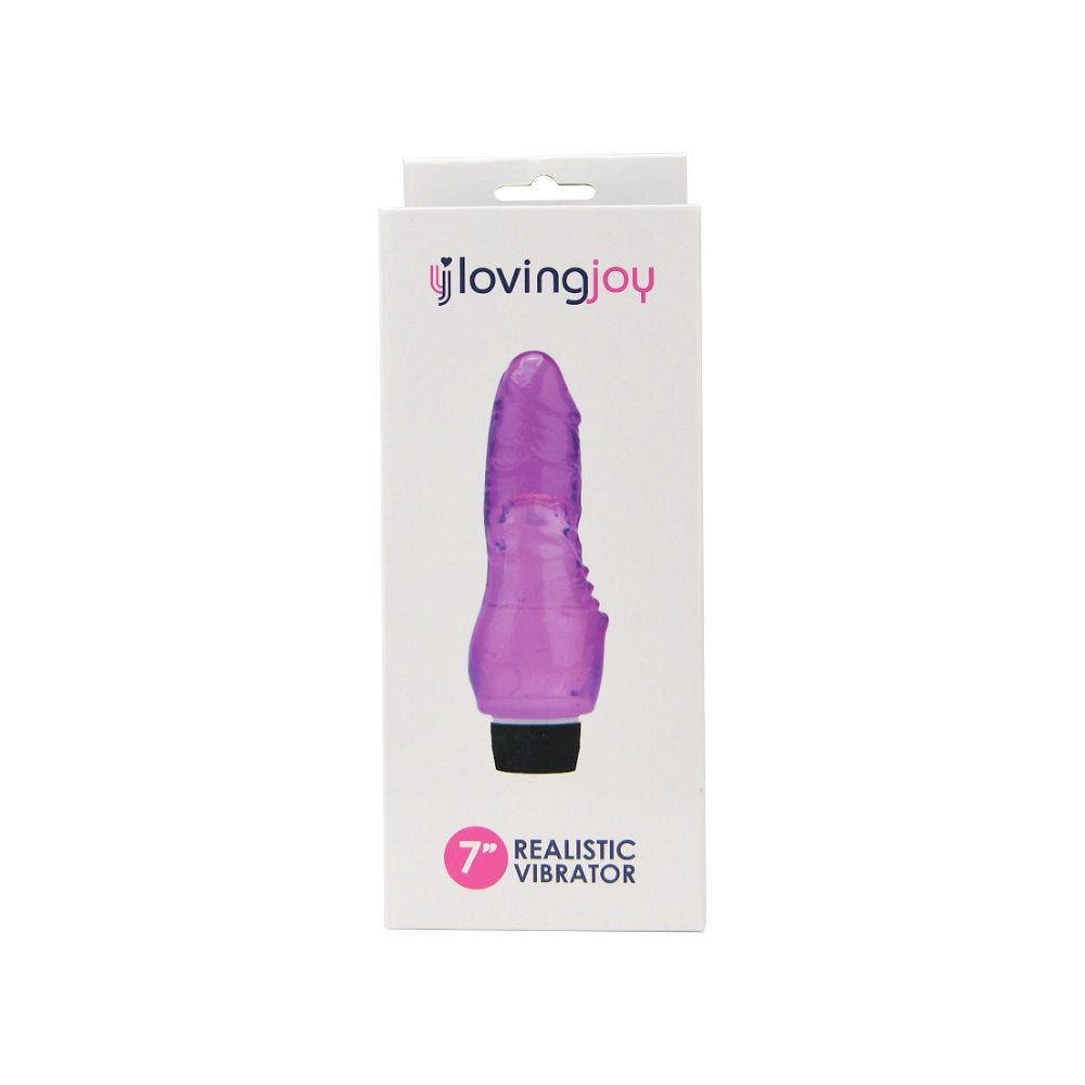 Loving Joy 7 Inch Realistic Vibrator - Purple