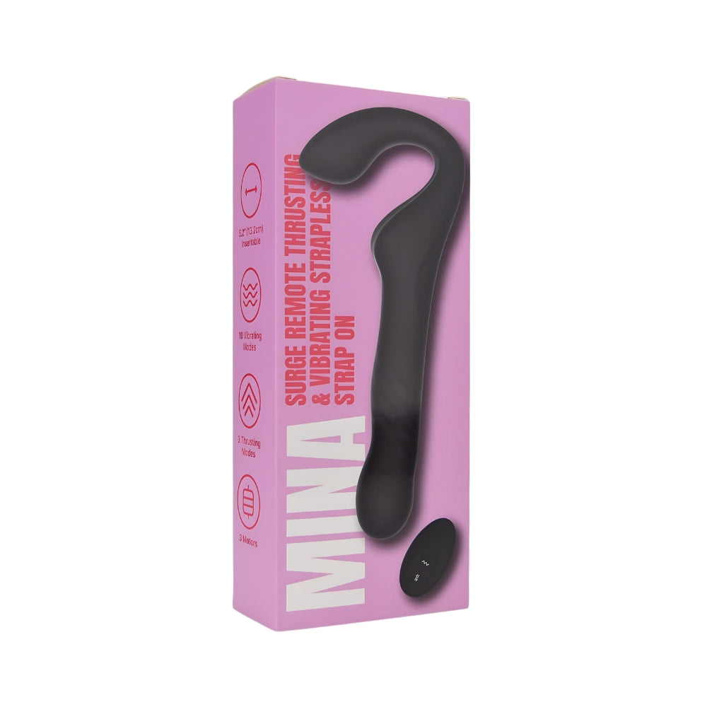 Mina Surge Remote Thrusting & Vibrating Strapless Strap-On