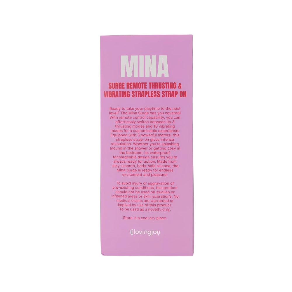 Mina Surge Remote Thrusting & Vibrating Strapless Strap-On