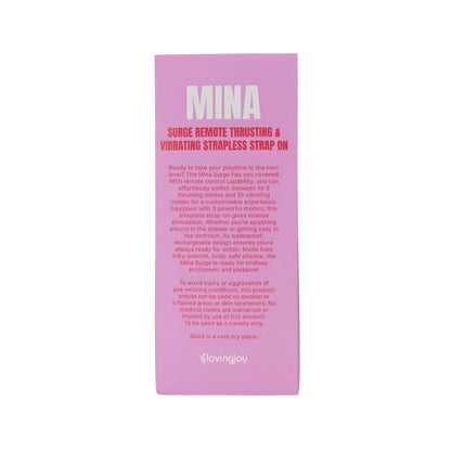 Mina Surge Remote Thrusting & Vibrating Strapless Strap-On