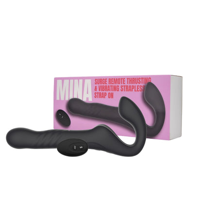 Mina Surge Remote Thrusting & Vibrating Strapless Strap-On