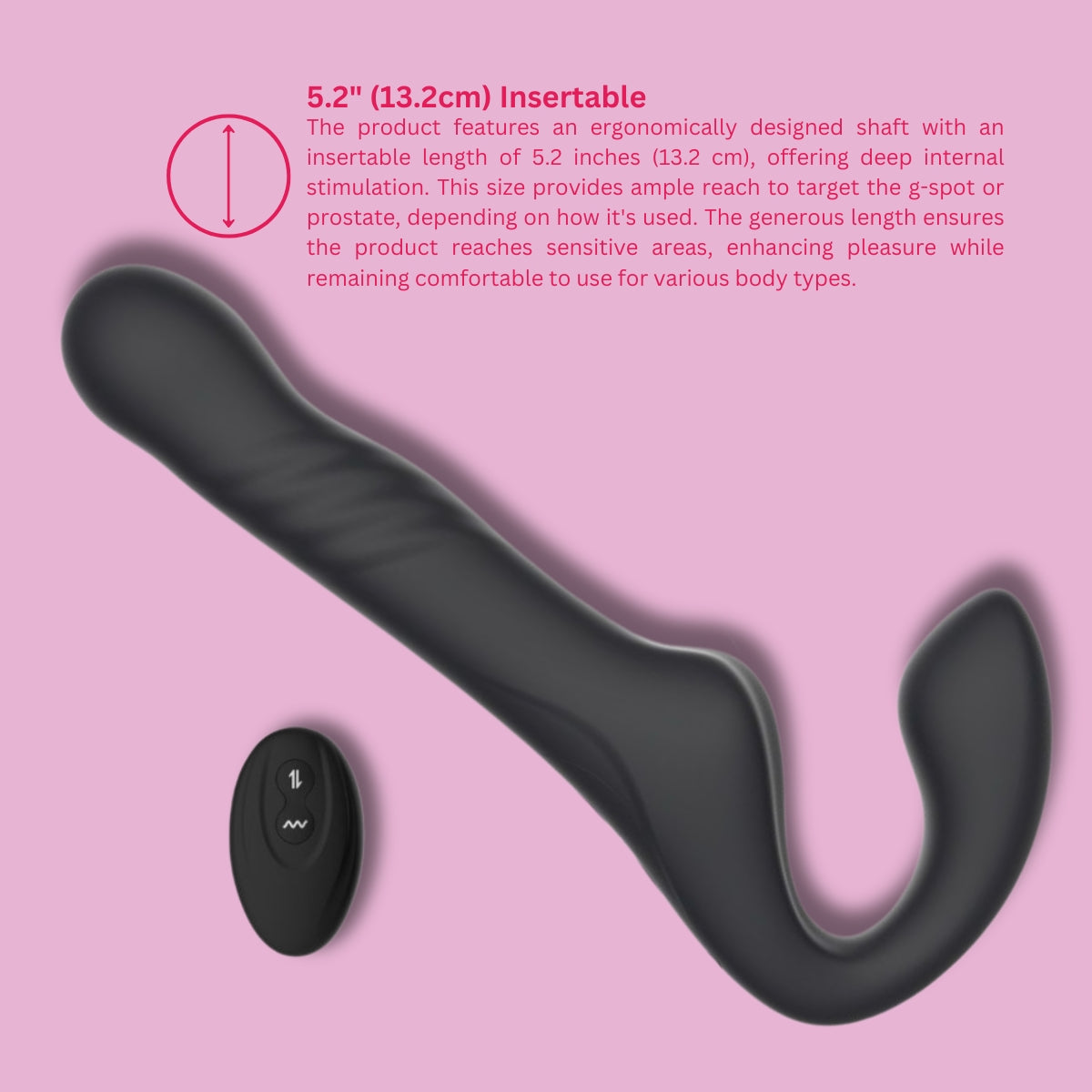 Mina Surge Remote Thrusting & Vibrating Strapless Strap-On