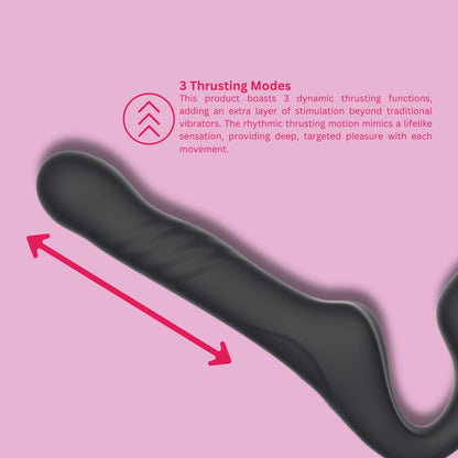 Mina Surge Remote Thrusting & Vibrating Strapless Strap-On