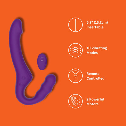Mina Echo Remote Vibrating Strapless Strap-On