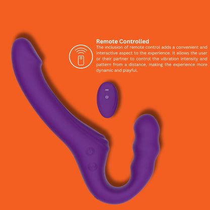 Mina Echo Remote Vibrating Strapless Strap-On