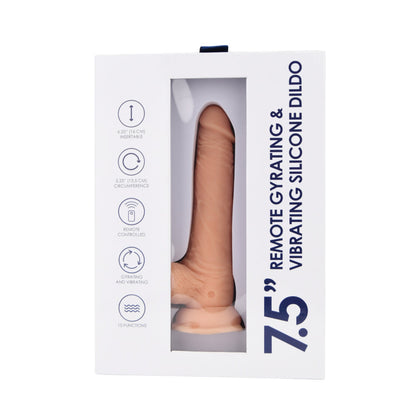 Loving Joy 7.5 Inch Remote Gyrating & Vibrating Silicone Dildo