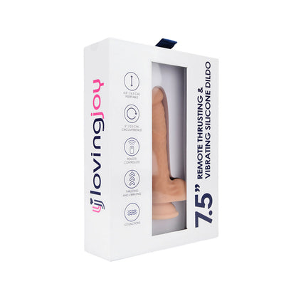 Loving Joy 7.5 Inch Remote Gyrating & Vibrating Silicone Dildo