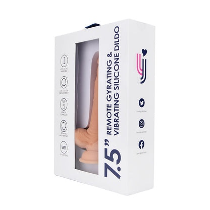 Loving Joy 7.5 Inch Remote Thrusting & Vibrating Silicone Dildo