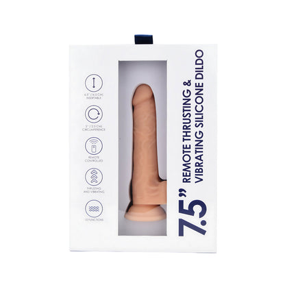 Loving Joy 7.5 Inch Remote Thrusting & Vibrating Silicone Dildo