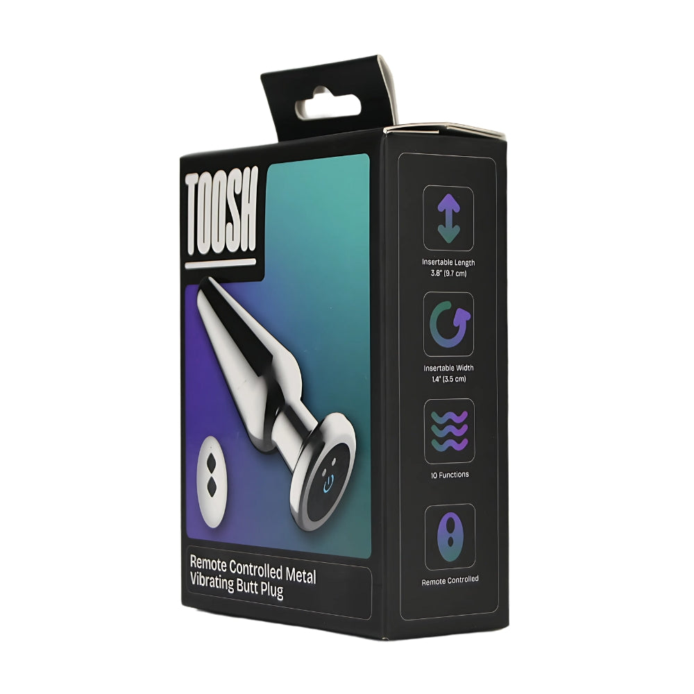 Toosh Remote Controlled Metal Vibrating Butt Plug