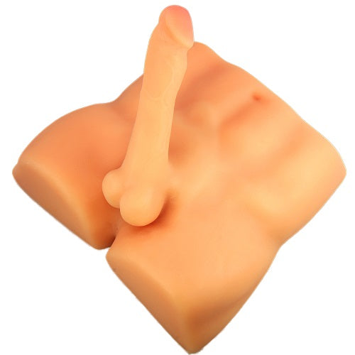 Rough Rider Pleasure Doll – Realistic Male Torso with Dual-Density 7-Inch Dildo