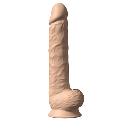 15 Inch Realistic Silicone Dual Density Dildo with Suction Cup and Balls