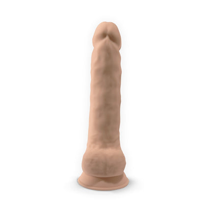 15 Inch Realistic Silicone Dual Density Dildo with Suction Cup and Balls