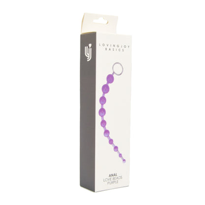 Loving Joy Anal Love Beads - Black & Purple