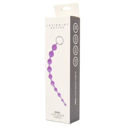 Loving Joy Anal Love Beads - Black & Purple