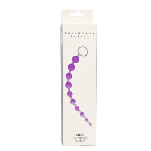Loving Joy Anal Love Beads - Black & Purple